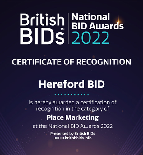 Hereford BID Receives Certificate of Recognition
