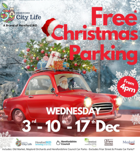 Hereford Christmas Free Parking 2025