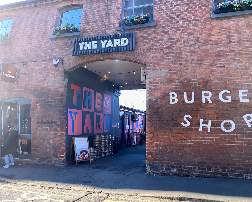 Entrance to The Yard on Aubrey Street