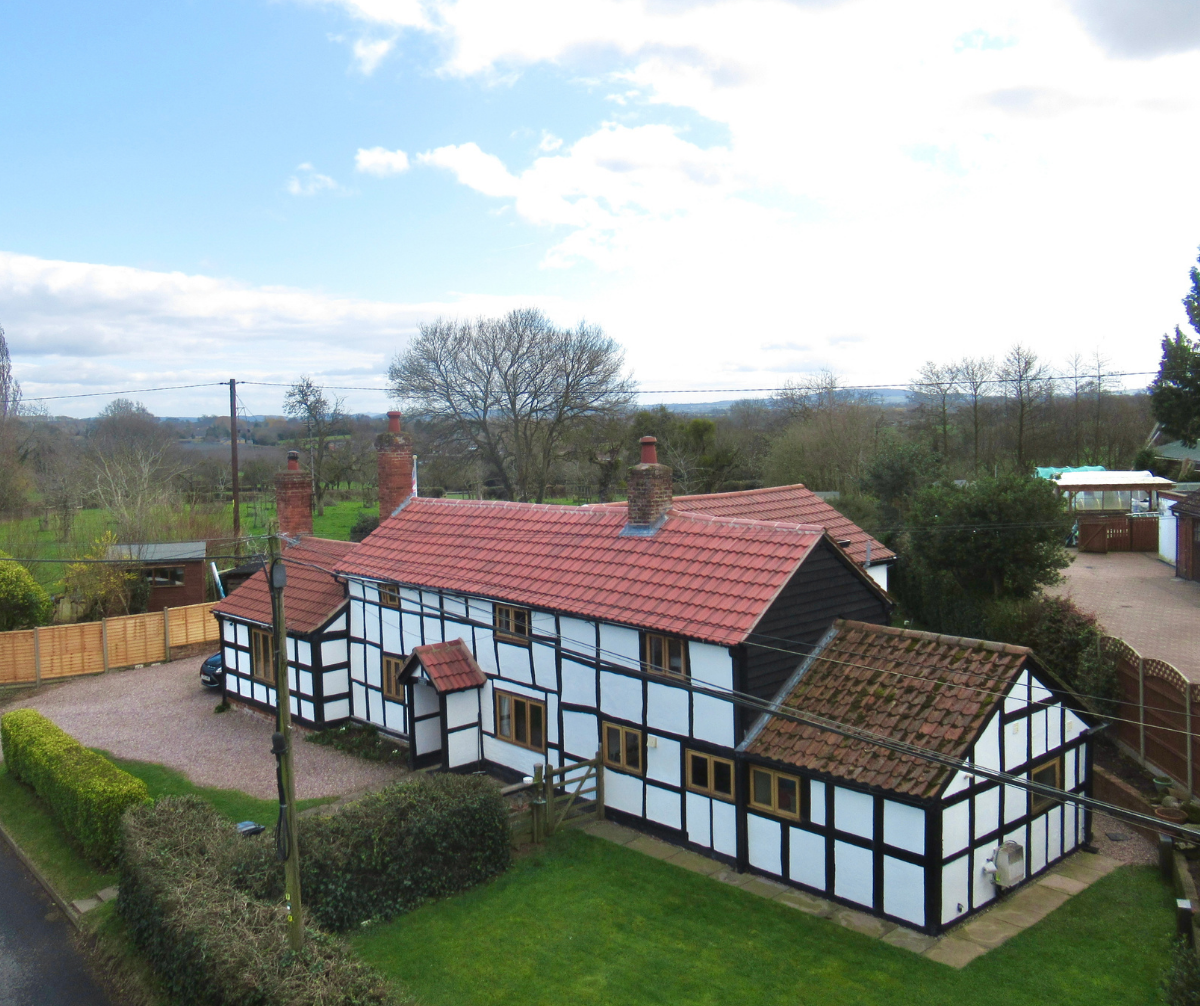 Half-timbered front of property